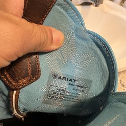 Ariat Brown and Blue Cowgirl Boots