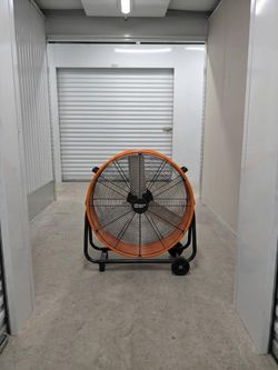 Large Industrial Drum Fan with Wheels