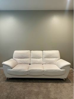 White Leather Sofa