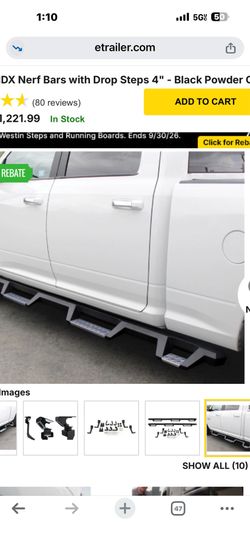 Westin HDX Nerf Bars with Drop Steps 4"