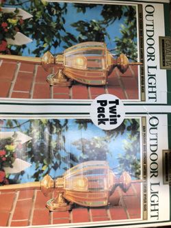 Brass outdoor light set