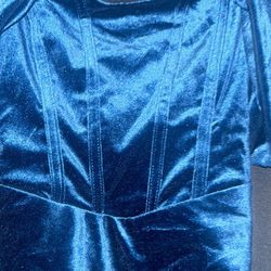 medium velvet blue dress