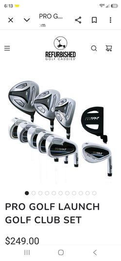 Improve your game with the PRO GOLF LAUNCH 10-piece right-handed golf club set including:

- 10.5º Driver & Head Cover
- 3 Fairway Wood

 & Head Cover