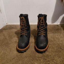 Red Wing Steel Toe Work Boots / Vibram Logger Boots