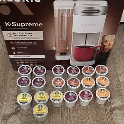 Keurig K•Supreme Coffee Machine & Pods - NEW!!!