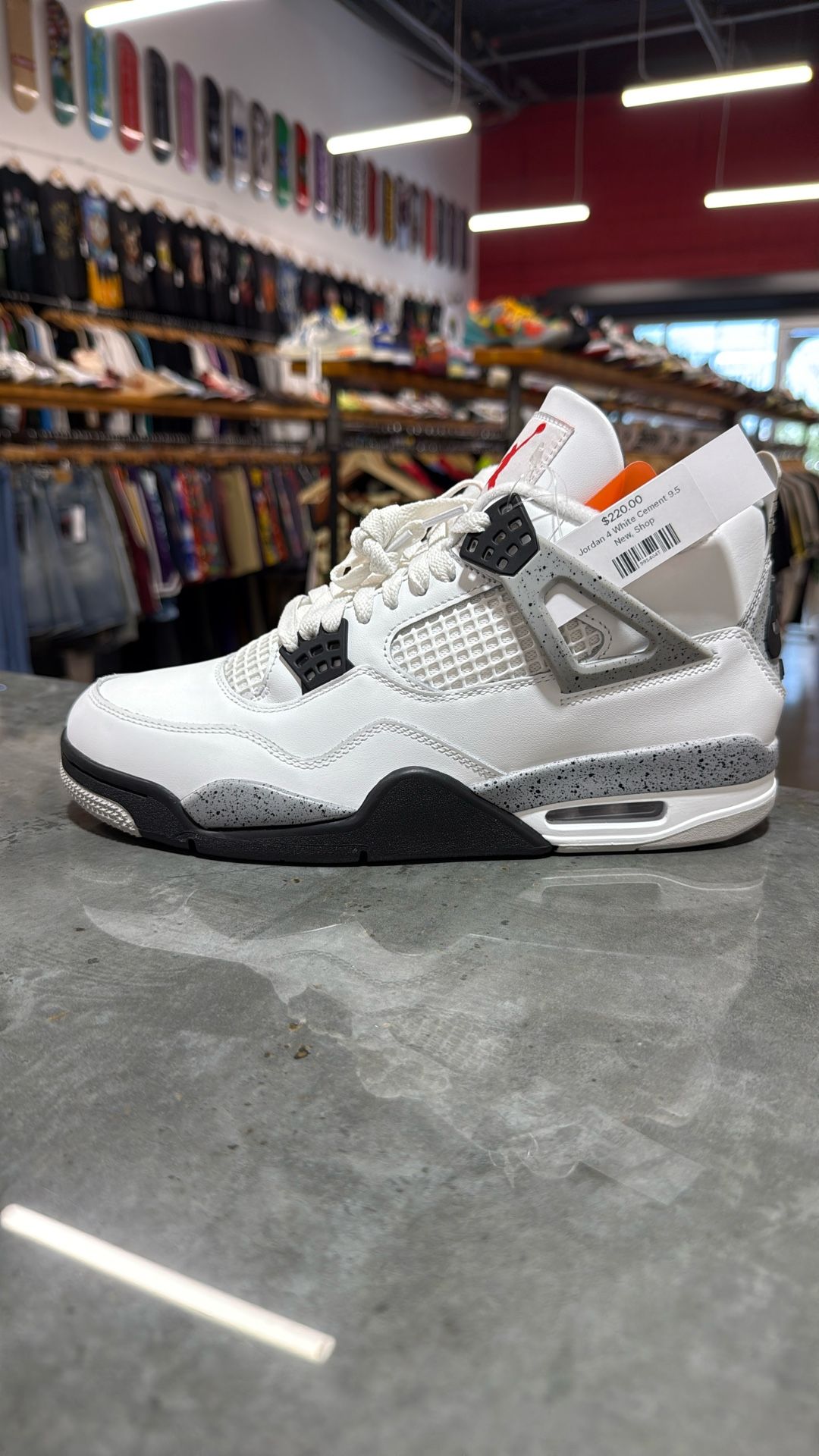 New Jordan 4 White Cement 9.5