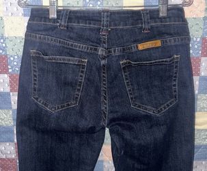 Women's Cowgirl Tuff Jeans Size 27 x  35  Blue Boot Cut 98% Cotton 5 Pocket