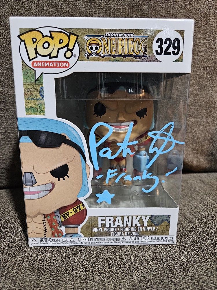 One Piece Anime Franky #329 Signed By Patrick Seitz Funko