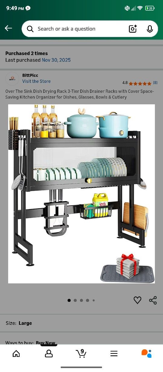 Over the Sink Dish Drainer