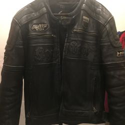 Motorcycle Leather Jacket Size M