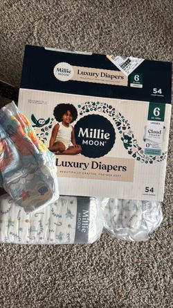Size 6 diapers + swim diapers Millie Moon