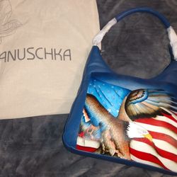 Brand New Patriotic American Eagle Hobo Style Purse By Anuschka 