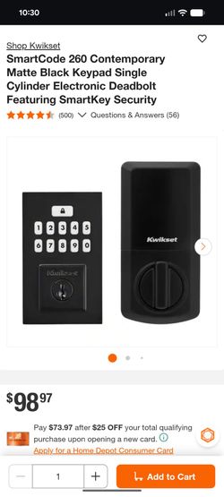 Kwikset Smartcode 260 keypad electronic lock