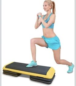 Modern Design Adjustable Aerobic Step Workout Step with 4 Risers Fitness & Exercise Platform Trainer for Home Gym