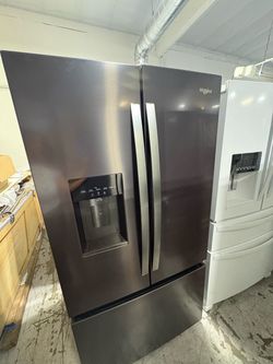 Whirlpool French Door Refrigerator Black Stainless