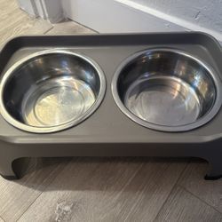 Dog Food Bowls & Stand