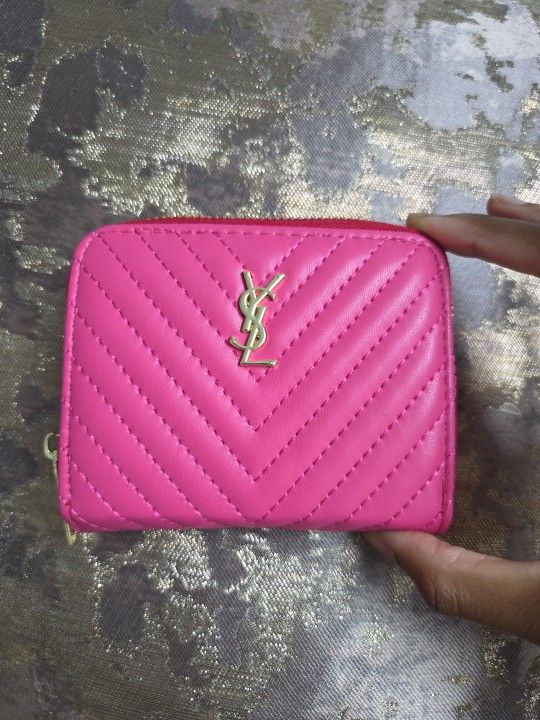 Pink Ysl Card Holder