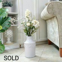 Artificial Plant in Real Ceramic Vase 26" x 12" each, CASH ONLY, PICKUP ONLY - home decor modern fake plants faux plants flowers boho 