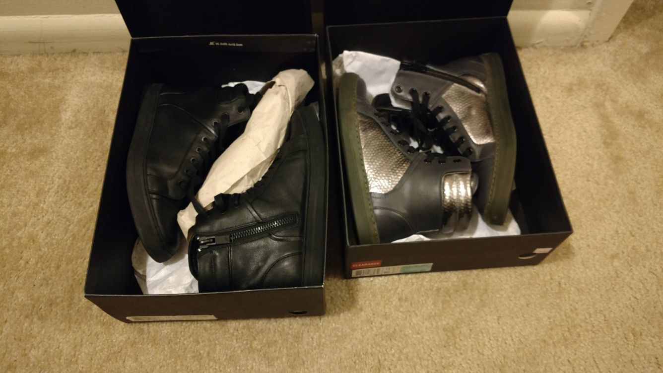 Kenneth Cole high top leather sneakers