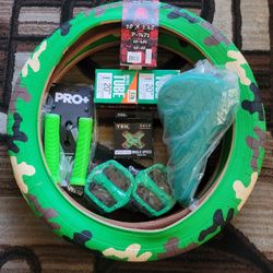 NEW Bicycle Bmx Parts Bundle 20" Green