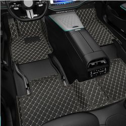New Car Floor Mats for Hummer H2 2003-2023 - Black Beige
