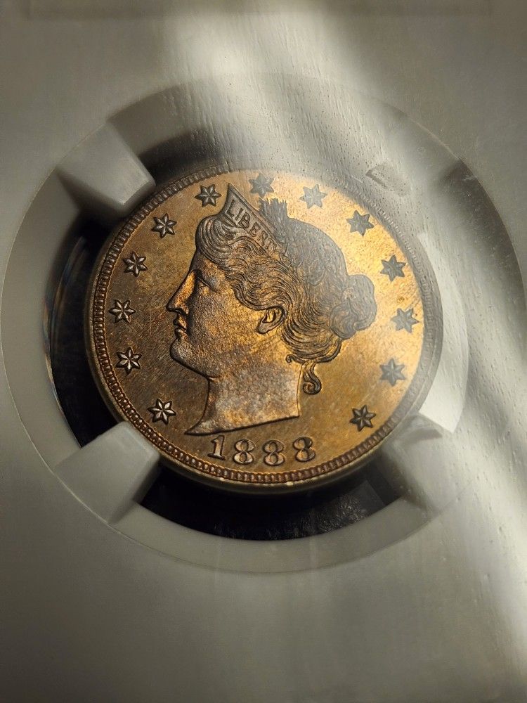 1888 PF 65 Liberty Nickel NGC Toned!