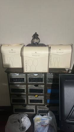 Waterford wine and champagne glasses