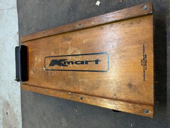 Vintage Kmart Wooden Mechanics Creeper - 36" Model KC-100 Garage Automobilia
