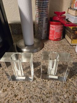 2 piece Crystal glass vase