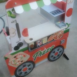 Kids Pretend Play Pizza Cart