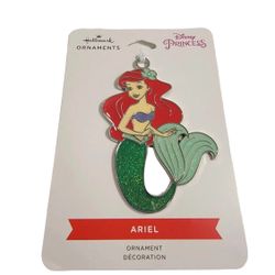 Disney Ariel The Little Mermaid Flat Metal Christmas Ornament Hallmark 2021