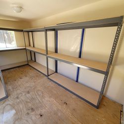 Garage Shelving 72 in W x 18 in D Boltless Industrial Quality Storage Rack New Steel Container Bin Box Shelves Delivery Available 