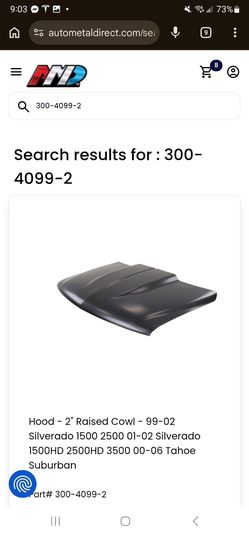 99-02 Silverado cowl hood
