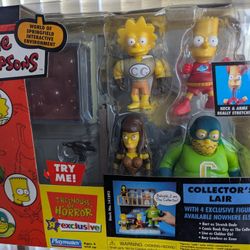The Simpsons" TreeHouse of Horror" Collector's Lair Exclusive - 4 Action Figure Collection