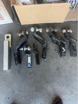 7-Piece Trailer Hitch Ball Mount & Receiver Hitch Lot – Heavy Duty – Sell Together $ 175.00