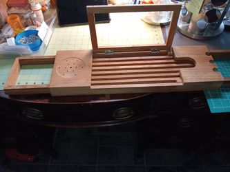 Bamboo Adjustable Tub Caddy