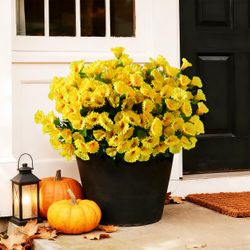 Artificial Morning Glory Flowers Plants for Outdoor 8 Pcs Faux Silk Petunias Flower Realistic Faux Flowers Plants for Outside Planter Porch Yard Patio
