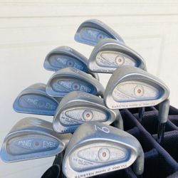 PING EYE 2 IRONS 3-PW, SW IRON SET WITH ZZ LITE STEEL SHAFTS