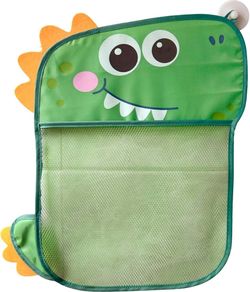 Bathtub Toy Storage,Bath Toy Holder with 2 Strong Suckers, 17x16.5 Dinosaur Mesh Bath Toy Storage,