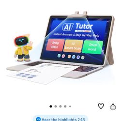 AI Tutor Learning Tablet with ELA, Math, ABC, Word, Read, Phonics, STEM for Homeschooler Educational Study for G1 - G6
