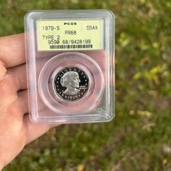 🔥 1979-S Susan B. Anthony Dollar – Type 2 – PCGS PR68 Proof 🔥 