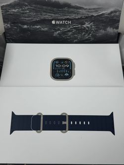 Apple - Watch Ultra 2 49MM (Cellular) Natural Titanium Blue Ocean Band Brand New