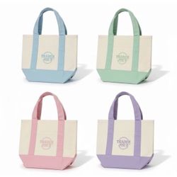 Trader Joes Mini Tote Bags Pastel 