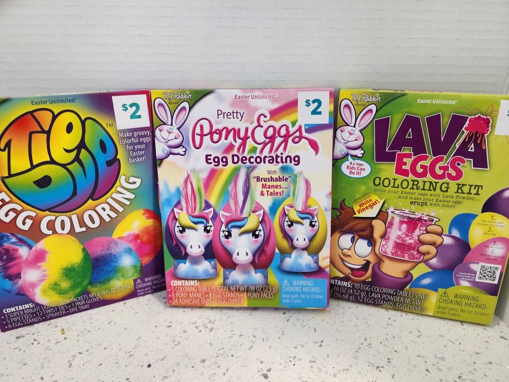 Egg Decorating Kits, 3 Boxes