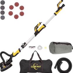 CUBEWAY Drywall Sander with Vacuum Attachment, Innovative Fixture for Ceiling Sander, Electric Drywa