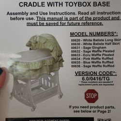 Bassinet with toy box base