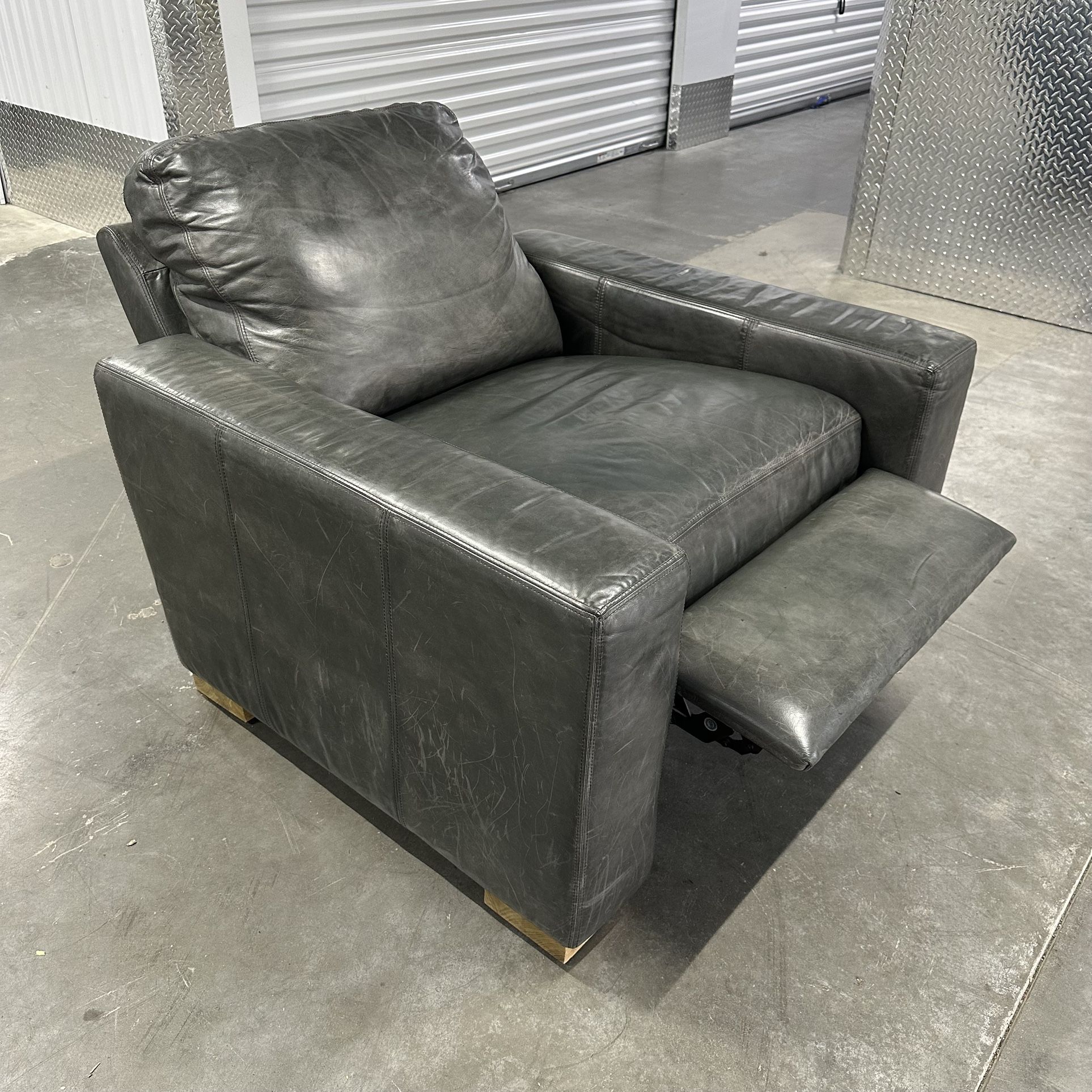 Restoration Hardware Maxwell Leather Recliner -Delivery Available