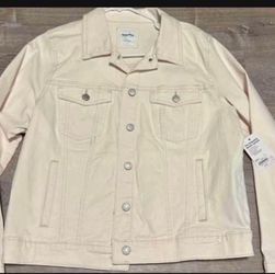 Womens Jean jacket size lrg new with tags