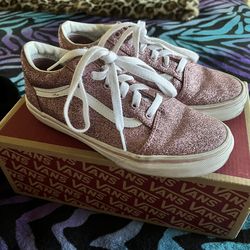Pink Glitter Vans Size 7 1/2 Women’s