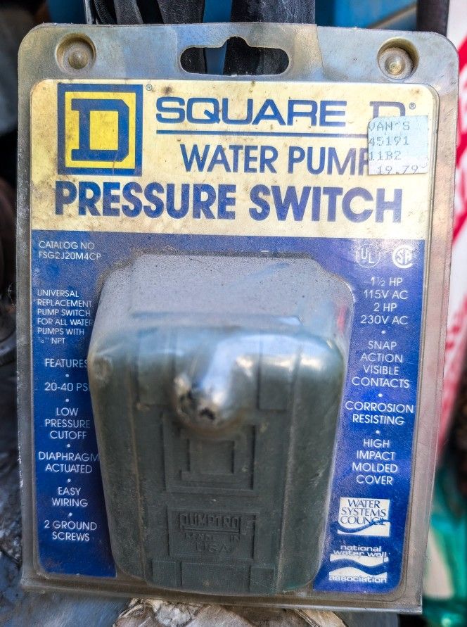 Square D Water Pump Pressure Switch